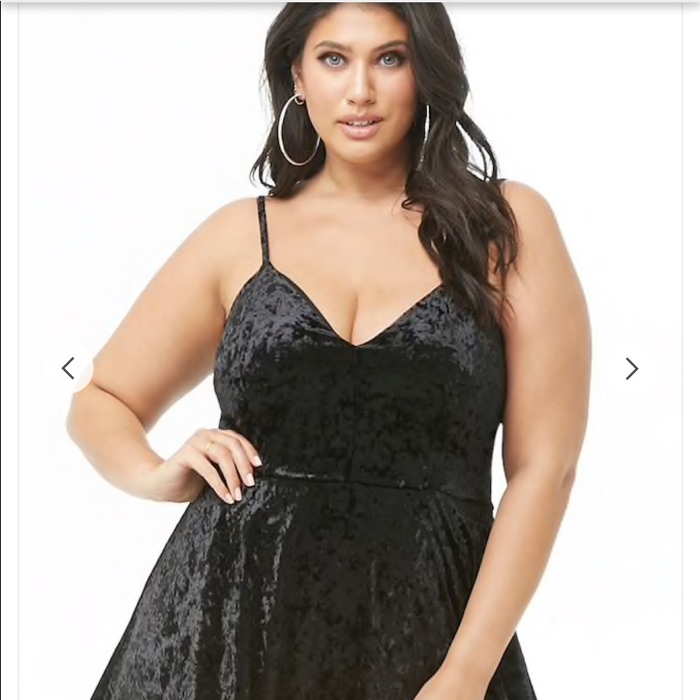 Plus Size Crushed Velvet Dress